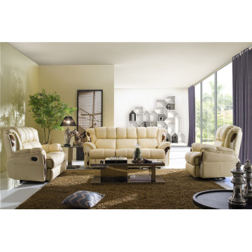 Wohnzimmer Sofa mit modernem echtem Leder Sofa Set (406)